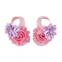 Barefoot Baby Sandals, Flower Sandals - LoliBean