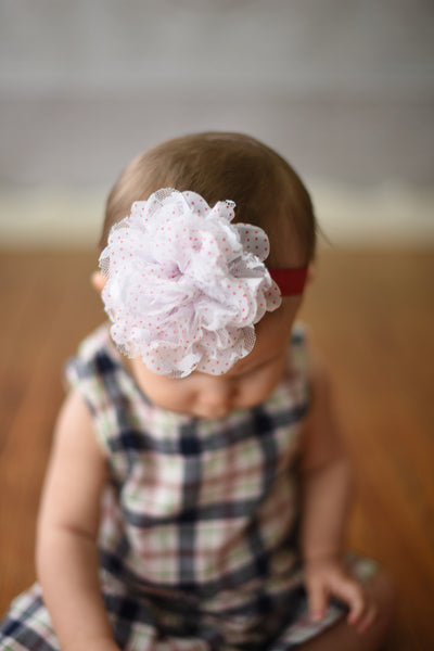Red and White Polka Dot Headband - LoliBean