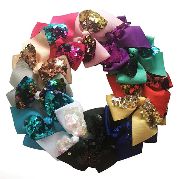 Reversible Sequin Hair Bows, Grab Bag of 3