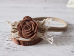 Brown and Beige Nylon Headband