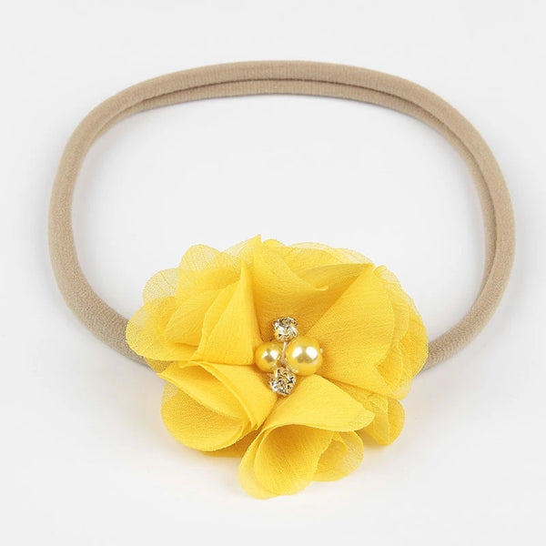 Yellow Baby Headband, Nylon Headband - LoliBean
