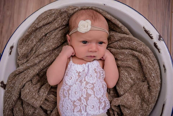 Mini Felt Rose Headband