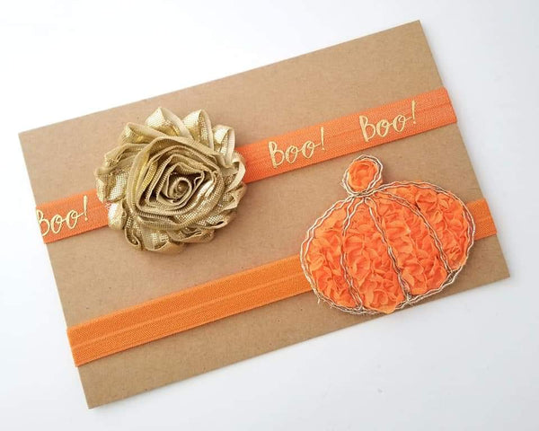 Boo Headband Set - Halloween & Thanksgiving Headbands
