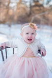 Peach and Gold 1st Birthday Headband