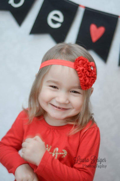 Red Heart Headband, Valentine's Day Headband - LoliBean