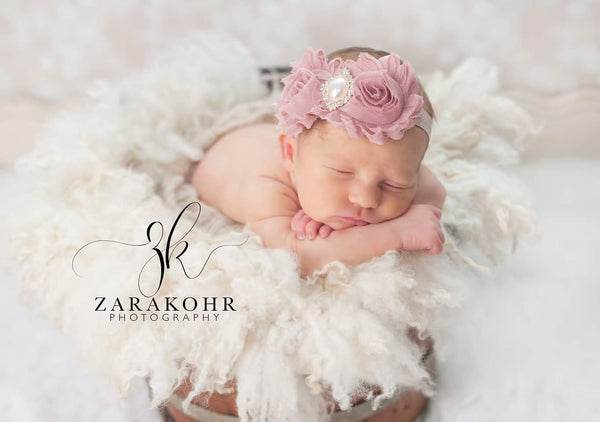 Mauve Headband, Shabby Chic Headband - LoliBean