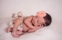 Peach Baby Headband, Peach Newborn Headband - LoliBean