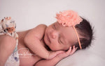 Peach Baby Headband, Peach Newborn Headband - LoliBean