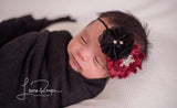 Black and Red Snowflake Headband - LoliBean