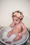 Peach and Ivory Headband - LoliBean