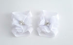 White Barefoot Baby Sandals - LoliBean