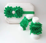 Green Barefoot Baby Sandals - LoliBean