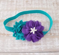 Teal and Purple Mermaid Headband - LoliBean