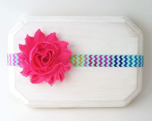 Rainbow Baby Headband, Rainbow Cake Smash Headband - LoliBean