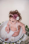 Mave and Ivory Shabby Chic Headband, Newborn Headbands - LoliBean