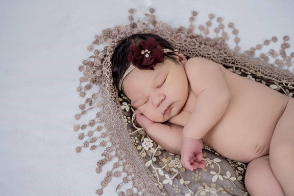 Brown Lace Wrap & Nylon Headband - LoliBean