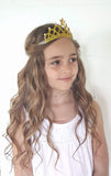 Gold Tiara, Princess Crown, Gold or Silver Tiara Headband - LoliBean