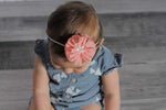 Peach Starfish Headband, Peach Headband - LoliBean