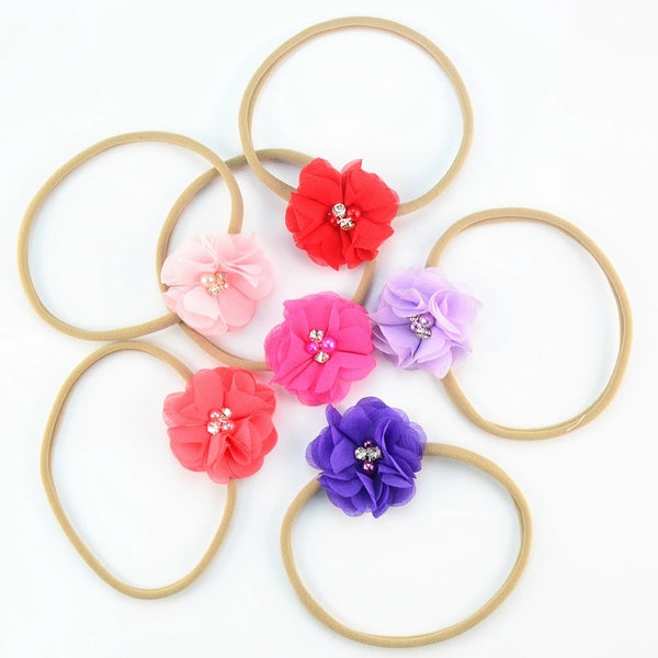 Summer Nylon Headband Set, Set of 6 Nylon Headbands - LoliBean