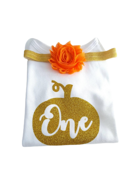 Fall 1st Birthday Onesie, Pumpkin Cake Smash