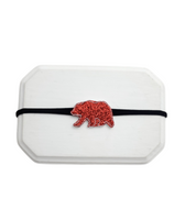 Red Glitter Holiday Bear Headband