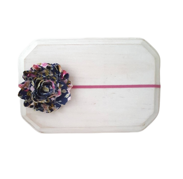 Mauve and Navy Floral Headband