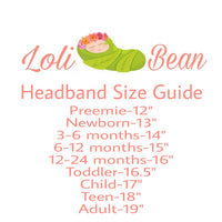 Spring Headband Set, Aqua and Peach Headbands - LoliBean