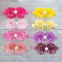 Shabby Flower Headbands, You Pick Color - LoliBean