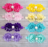 Shabby Flower Headbands, You Pick Color - LoliBean