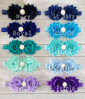 Shabby Flower Headbands, You Pick Color - LoliBean