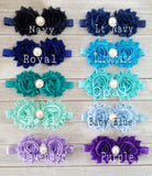 Shabby Flower Headbands, You Pick Color - LoliBean