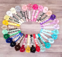 Pick 3 Baby Headbands, Newborn Headbands, Your choice of Colors - LoliBean