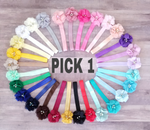 Petite Flower Headband, Embellished Headband, Newborn Headband - LoliBean