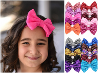Large 4" Sequin Bows - You Pick Color - LoliBean