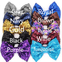 Large 4" Sequin Bows - You Pick Color - LoliBean