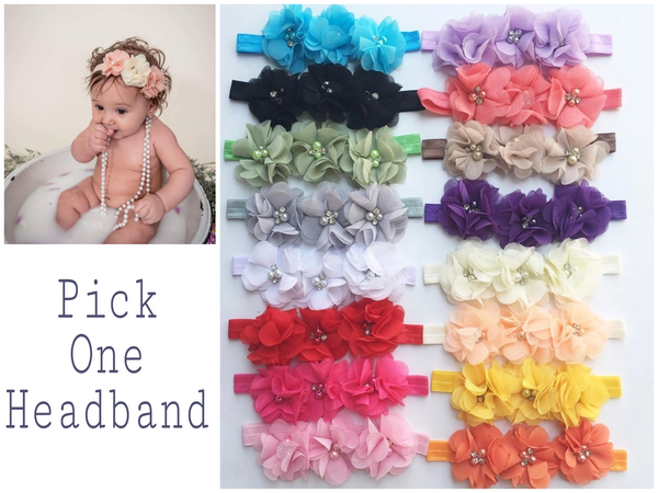 Triple flower Headband