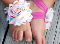 Polka Dot Barefoot Baby Sandals
